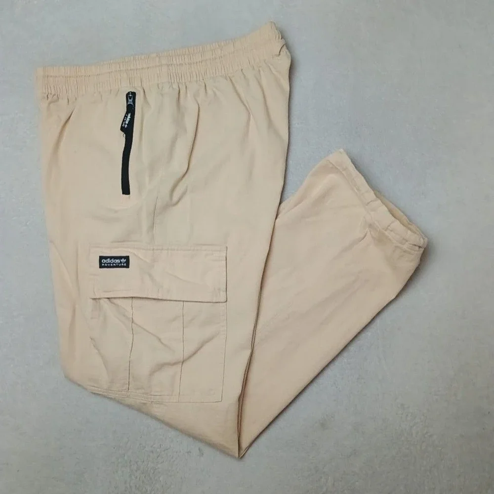Adidas Jogger Pants Mens M Beige Adventure Nature Awakening Cargo Ripstop HR3506